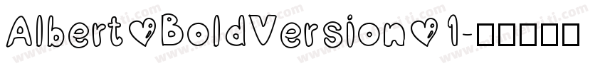 Albert BoldVersion 1字体转换
